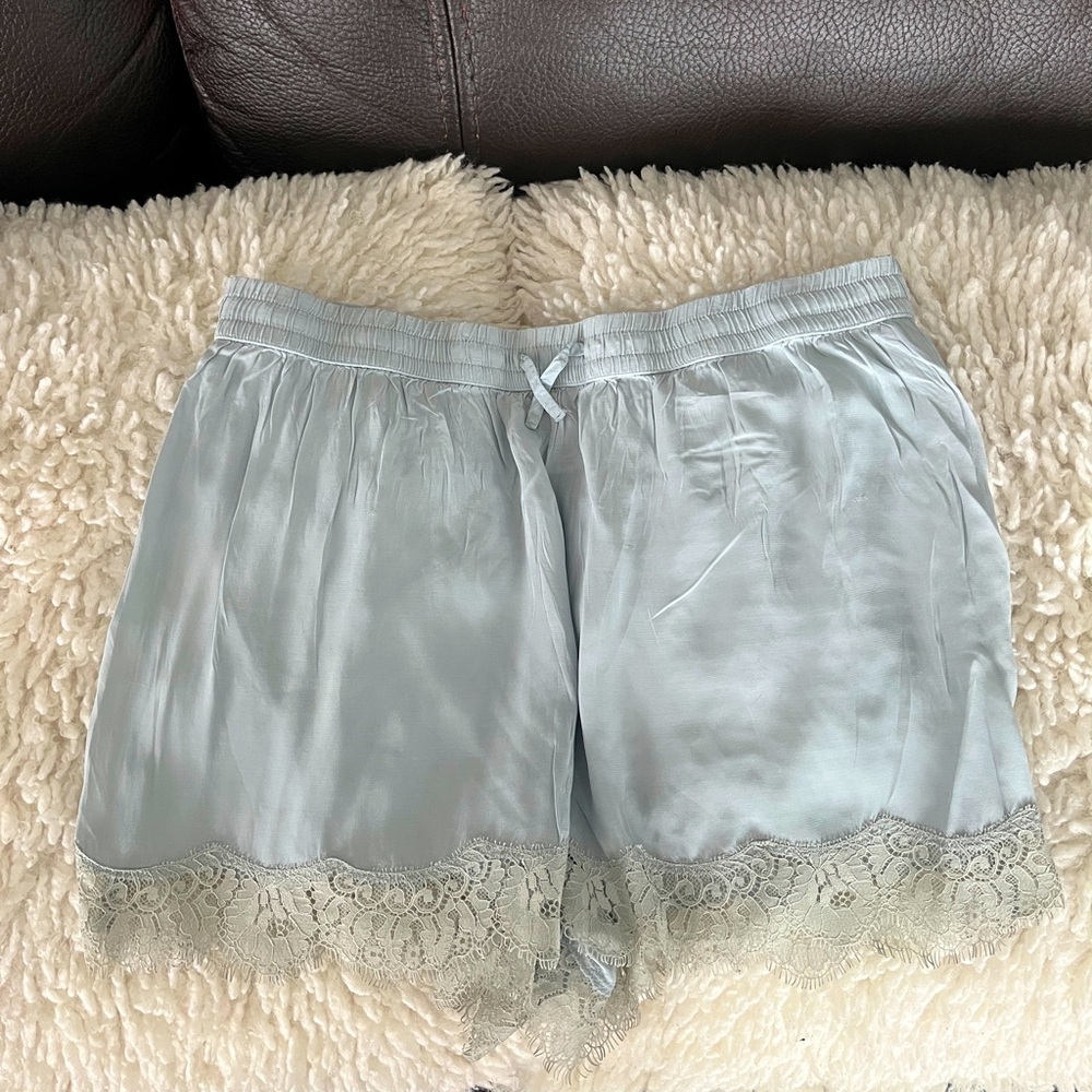 Victoria’s Secret baby blue lace sleep shorts